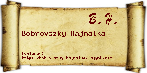 Bobrovszky Hajnalka névjegykártya